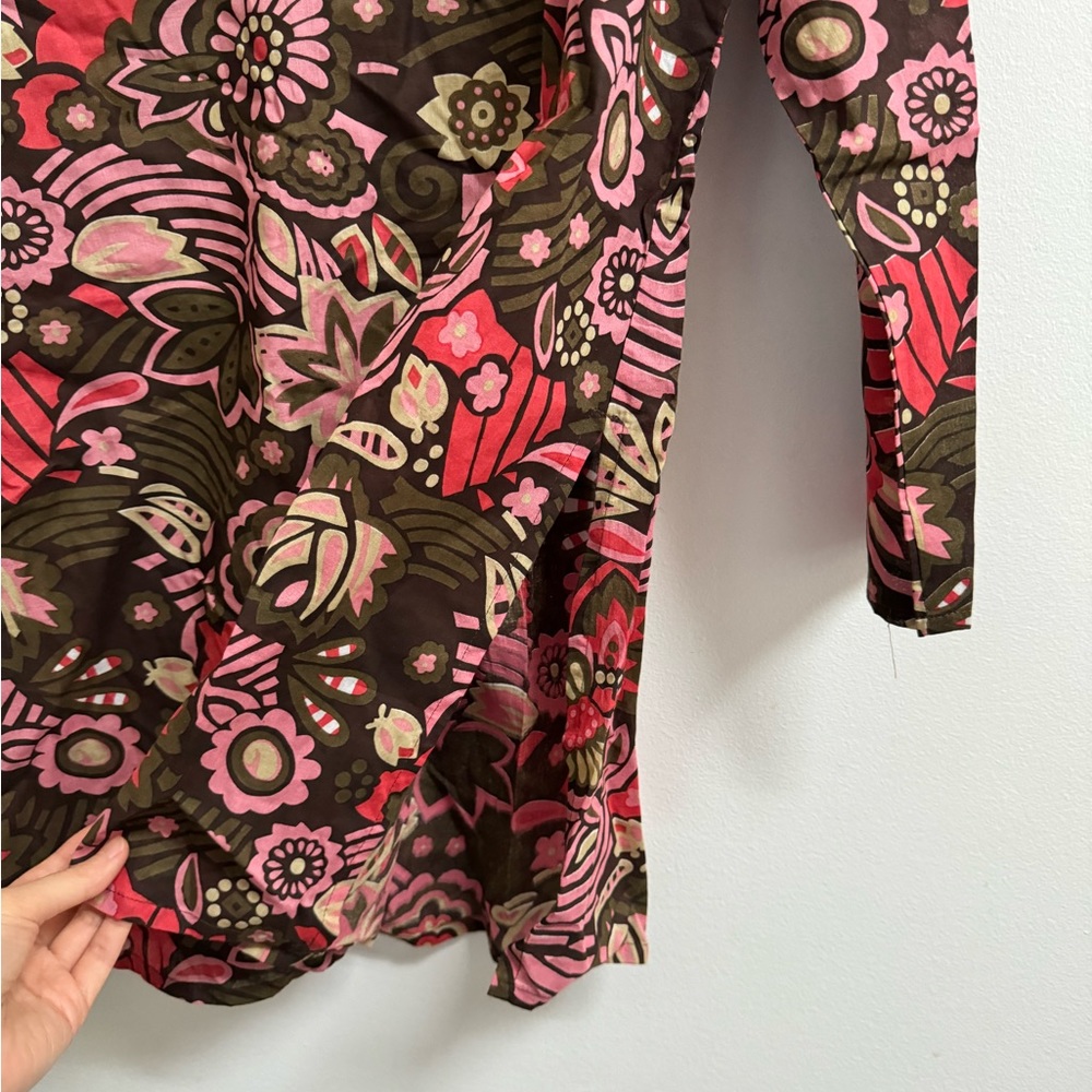 Boutique Printed Cotton Blouse L - Picture 4 of 6